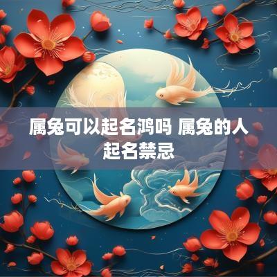 属兔可以起名鸿吗 属兔的人起名禁忌