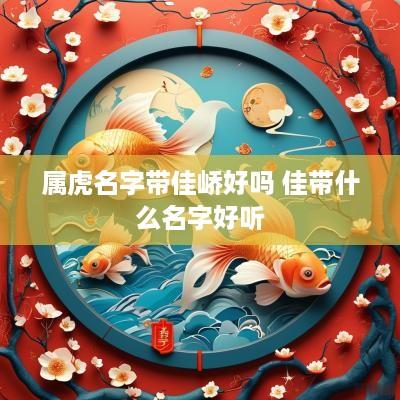 属虎名字带佳峤好吗 佳带什么名字好听
