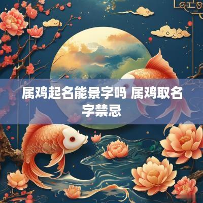 属鸡起名能景字吗 属鸡取名字禁忌