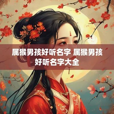 属猴男孩好听名字 属猴男孩好听名字大全