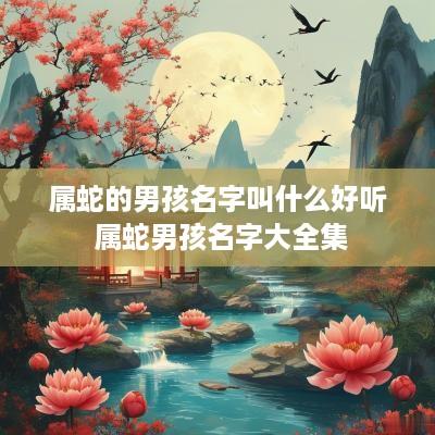属蛇的男孩名字叫什么好听 属蛇男孩名字大全集