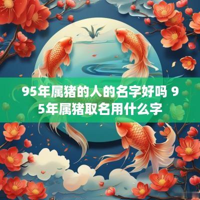95年属猪的人的名字好吗 95年属猪取名用什么字