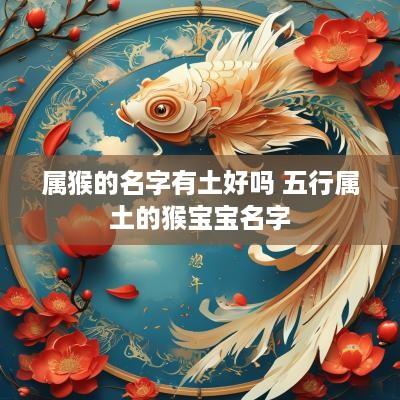 属猴的名字有土好吗 五行属土的猴宝宝名字