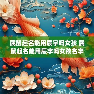 属鼠起名能用辰字吗女孩 属鼠起名能用辰字吗女孩名字
