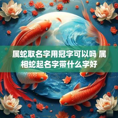 属蛇取名字用冠字可以吗 属相蛇起名字带什么字好