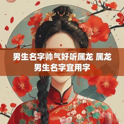 男生名字帅气好听属龙 属龙男生名字宜用字