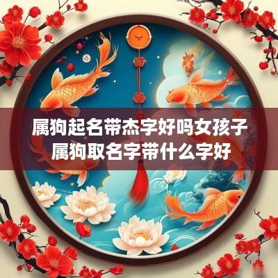 属狗起名带杰字好吗女孩子 属狗取名字带什么字好