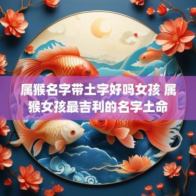 属猴名字带土字好吗女孩 属猴女孩最吉利的名字土命