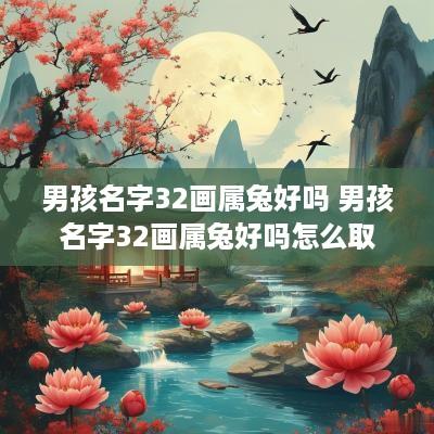 男孩名字32画属兔好吗 男孩名字32画属兔好吗怎么取