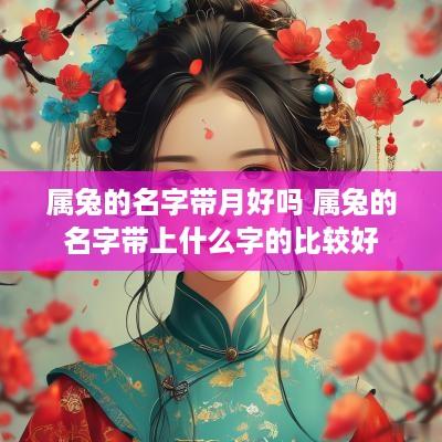 属兔的名字带月好吗 属兔的名字带上什么字的比较好