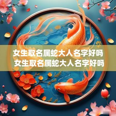 女生取名属蛇大人名字好吗 女生取名属蛇大人名字好吗