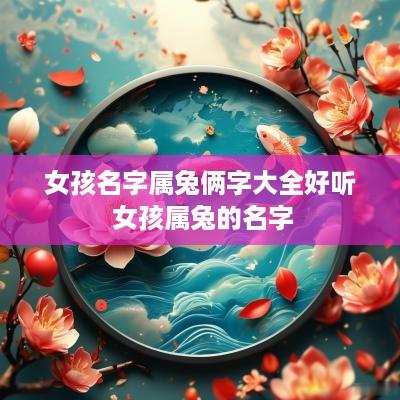 女孩名字属兔俩字大全好听 女孩属兔的名字