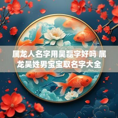 属龙人名字用吴磊字好吗 属龙吴姓男宝宝取名字大全