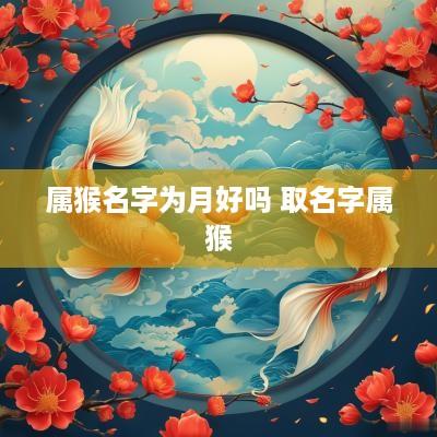 属猴名字为月好吗 取名字属猴