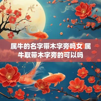属牛的名字带木字旁吗女 属牛取带木字旁的可以吗
