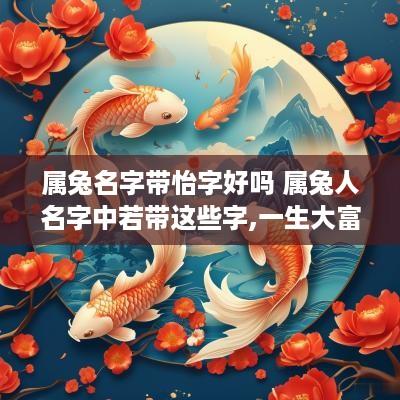 属兔名字带怡字好吗 属兔人名字中若带这些字,一生大富大贵