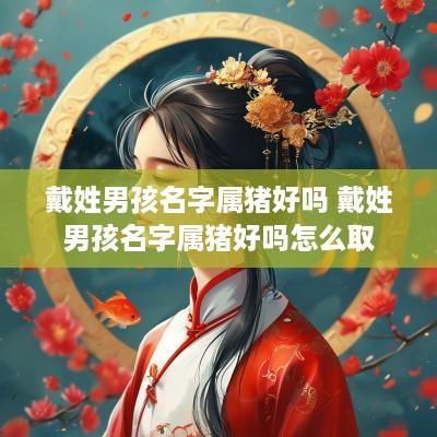 戴姓男孩名字属猪好吗 戴姓男孩名字属猪好吗怎么取