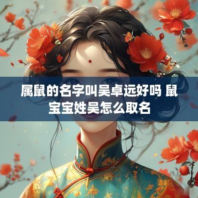 属鼠的名字叫吴卓远好吗 鼠宝宝姓吴怎么取名