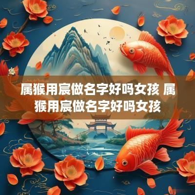 属猴用宸做名字好吗女孩 属猴用宸做名字好吗女孩