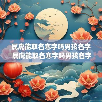 属虎能取名寒字吗男孩名字 属虎能取名寒字吗男孩名字叫什么