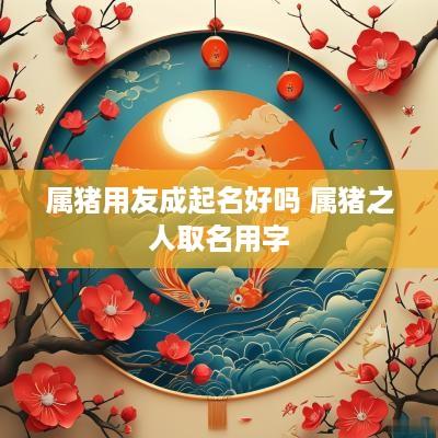 属猪用友成起名好吗 属猪之人取名用字