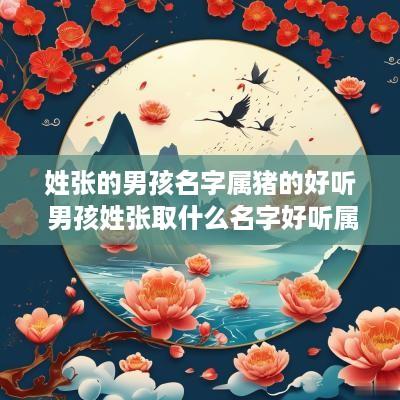 姓张的男孩名字属猪的好听 男孩姓张取什么名字好听属猪