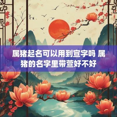 属猪起名可以用到宣字吗 属猪的名字里带萱好不好