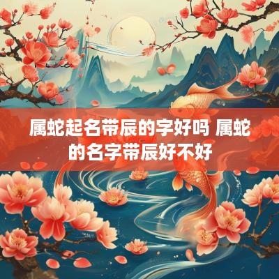属蛇起名带辰的字好吗 属蛇的名字带辰好不好