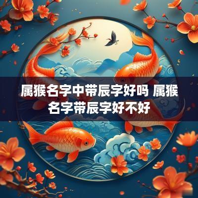 属猴名字中带辰字好吗 属猴名字带辰字好不好