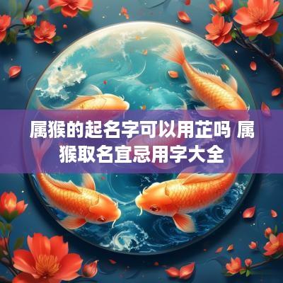 属猴的起名字可以用芷吗 属猴取名宜忌用字大全