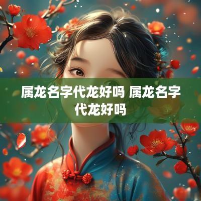 属龙名字代龙好吗 属龙名字代龙好吗