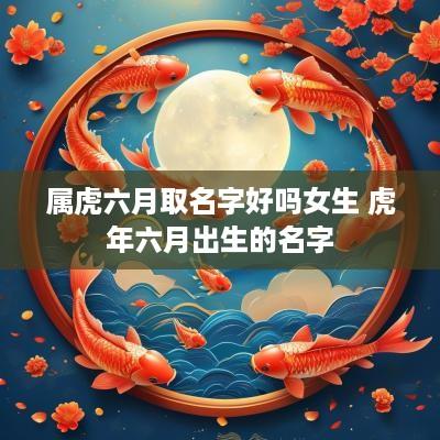 属虎六月取名字好吗女生 蛇年六月出生的名字