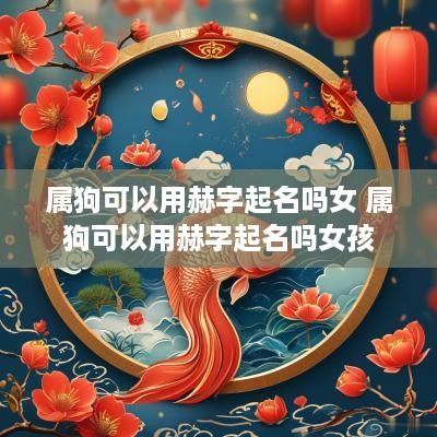 属狗可以用赫字起名吗女 属狗可以用赫字起名吗女孩
