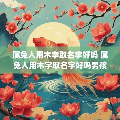 属兔人用木字取名字好吗 属兔人用木字取名字好吗男孩