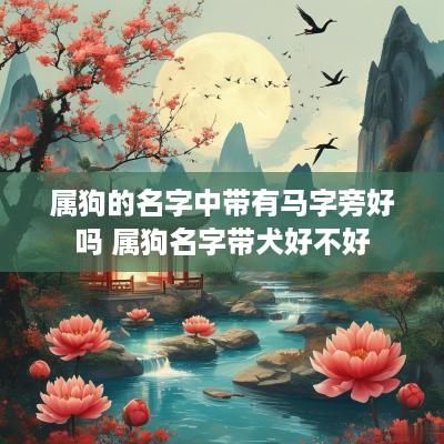 属狗的名字中带有马字旁好吗 属狗名字带犬好不好