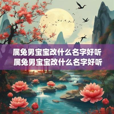 属兔男宝宝改什么名字好听 属兔男宝宝改什么名字好听又吉利