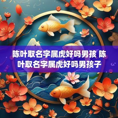 陈叶取名字属虎好吗男孩 陈叶取名字属虎好吗男孩子
