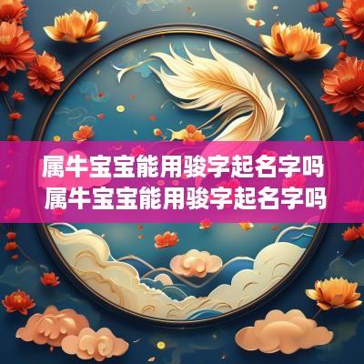 属牛宝宝能用骏字起名字吗 属牛宝宝能用骏字起名字吗女孩