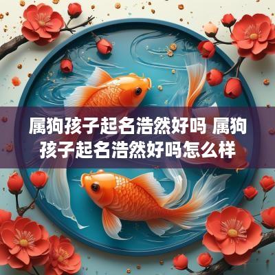 属狗孩子起名浩然好吗 属狗孩子起名浩然好吗怎么样