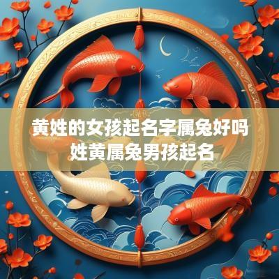 黄姓的女孩起名字属兔好吗 姓黄属兔男孩起名