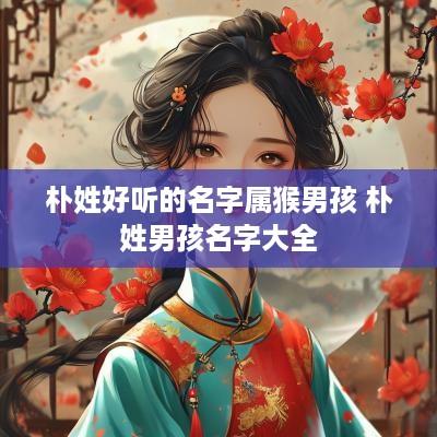 朴姓好听的名字属猴男孩 朴姓男孩名字大全