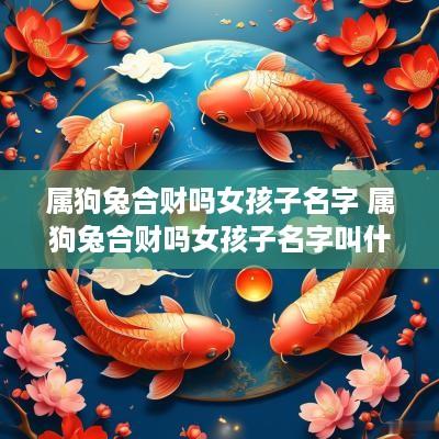 属狗兔合财吗女孩子名字 属狗兔合财吗女孩子名字叫什么