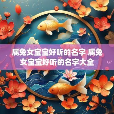 属兔女宝宝好听的名字 属兔女宝宝好听的名字大全