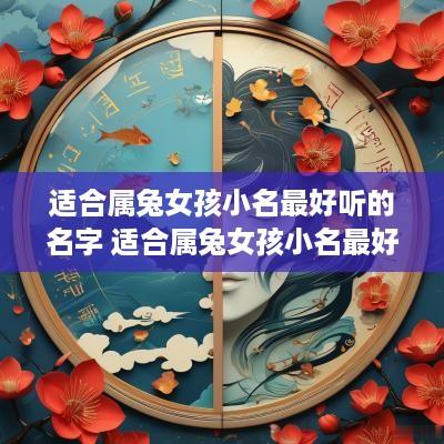 适合属兔女孩小名最好听的名字 适合属兔女孩小名最好听的名字大全