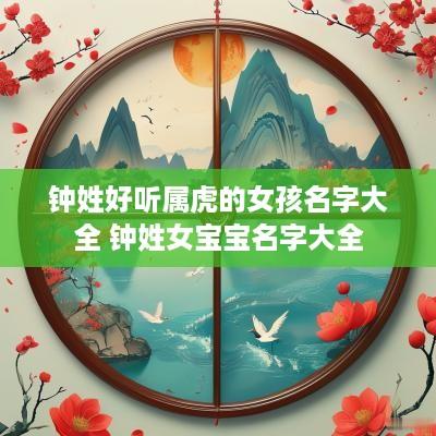 钟姓好听属虎的女孩名字大全 钟姓女宝宝名字大全