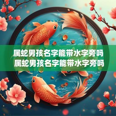 属蛇男孩名字能带水字旁吗 属蛇男孩名字能带水字旁吗好吗