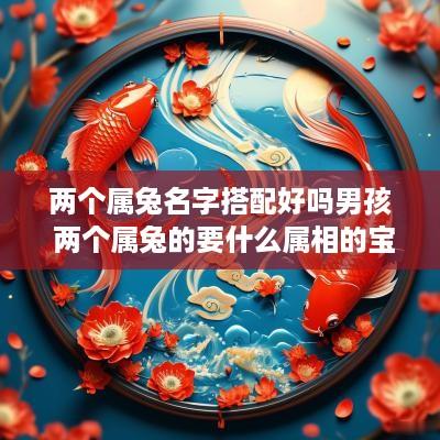 两个属兔名字搭配好吗男孩 两个属兔的要什么属相的宝宝