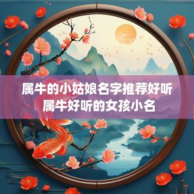 属牛的小姑娘名字推荐好听 属牛好听的女孩小名
