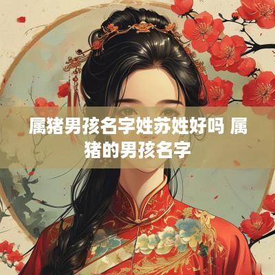 属猪男孩名字姓苏姓好吗 属猪的男孩名字