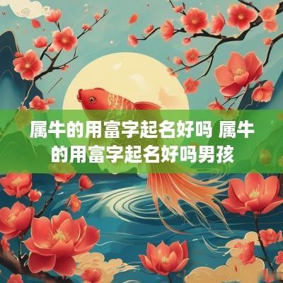 属牛的用富字起名好吗 属牛的用富字起名好吗男孩